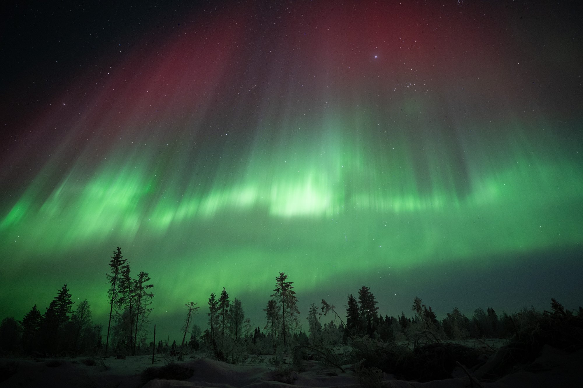 Northern Lights over Finnish Lapland